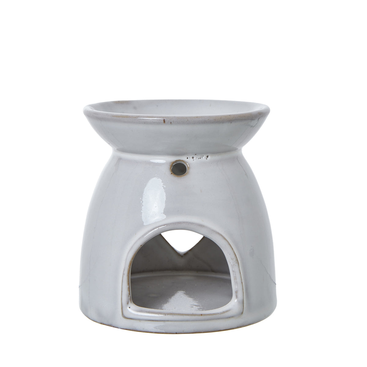 White Ceramic Heart Cut-Out Wax Melt Tealight Holder - image 3
