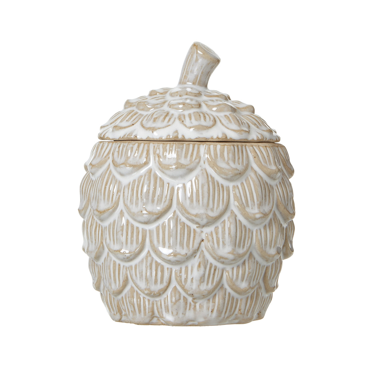 Medium Ceramic Pine Cone Trinket Dish With Lid - image 1