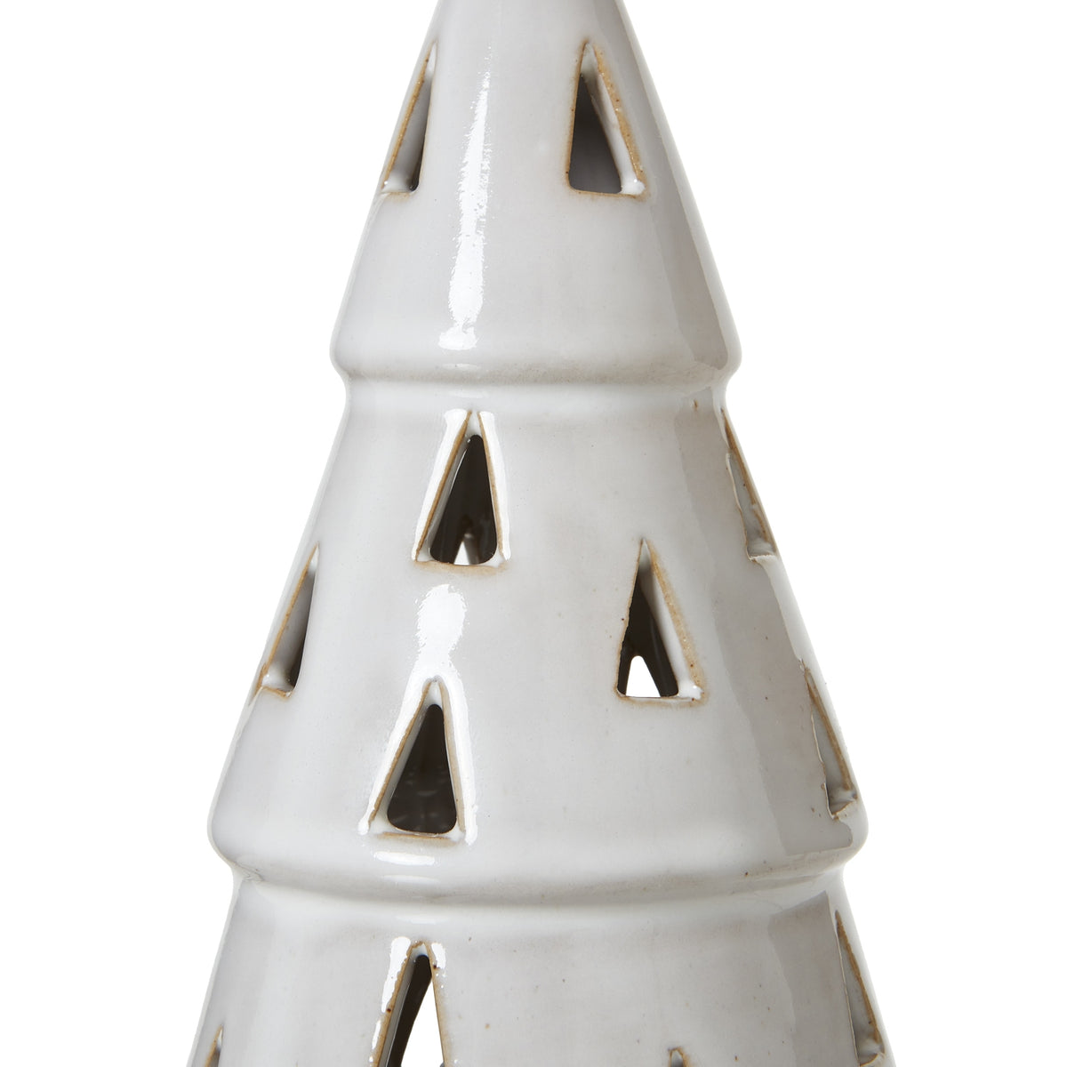 Medium White Ceramic Cut-Out Tree With LED Lights - image 2
