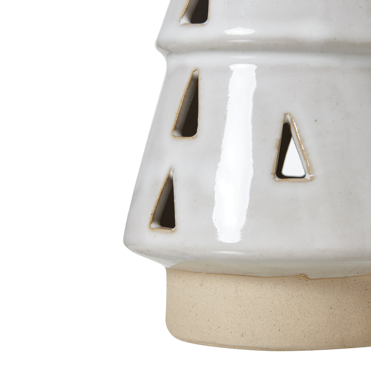 Medium White Ceramic Cut-Out Tree With LED Lights - image 3