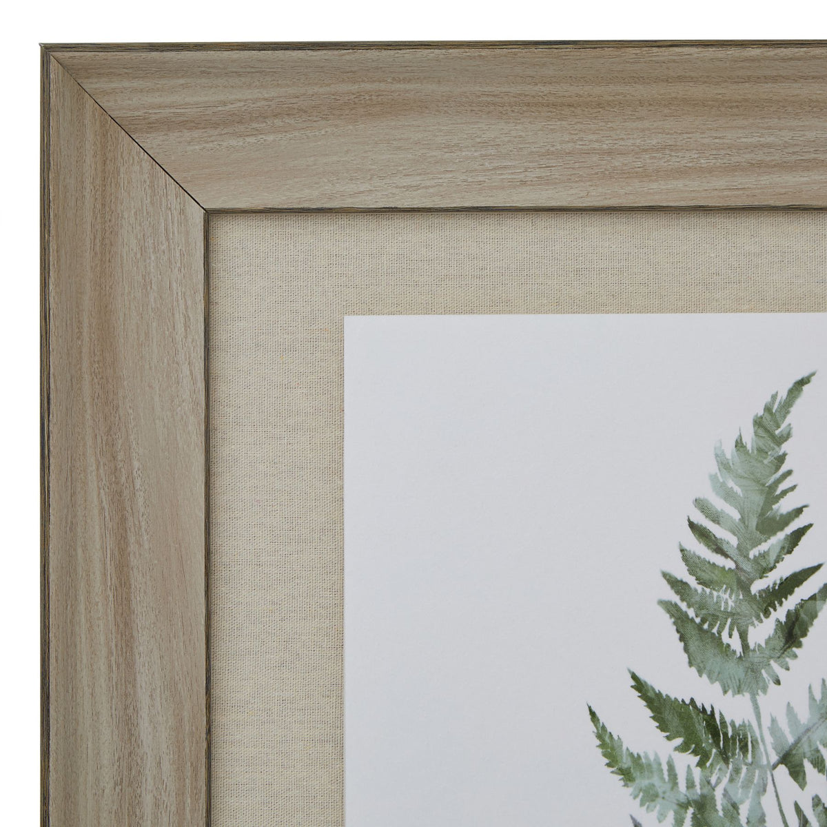 Watercolour Bracken Fern In Washed Wood Frame - image 2