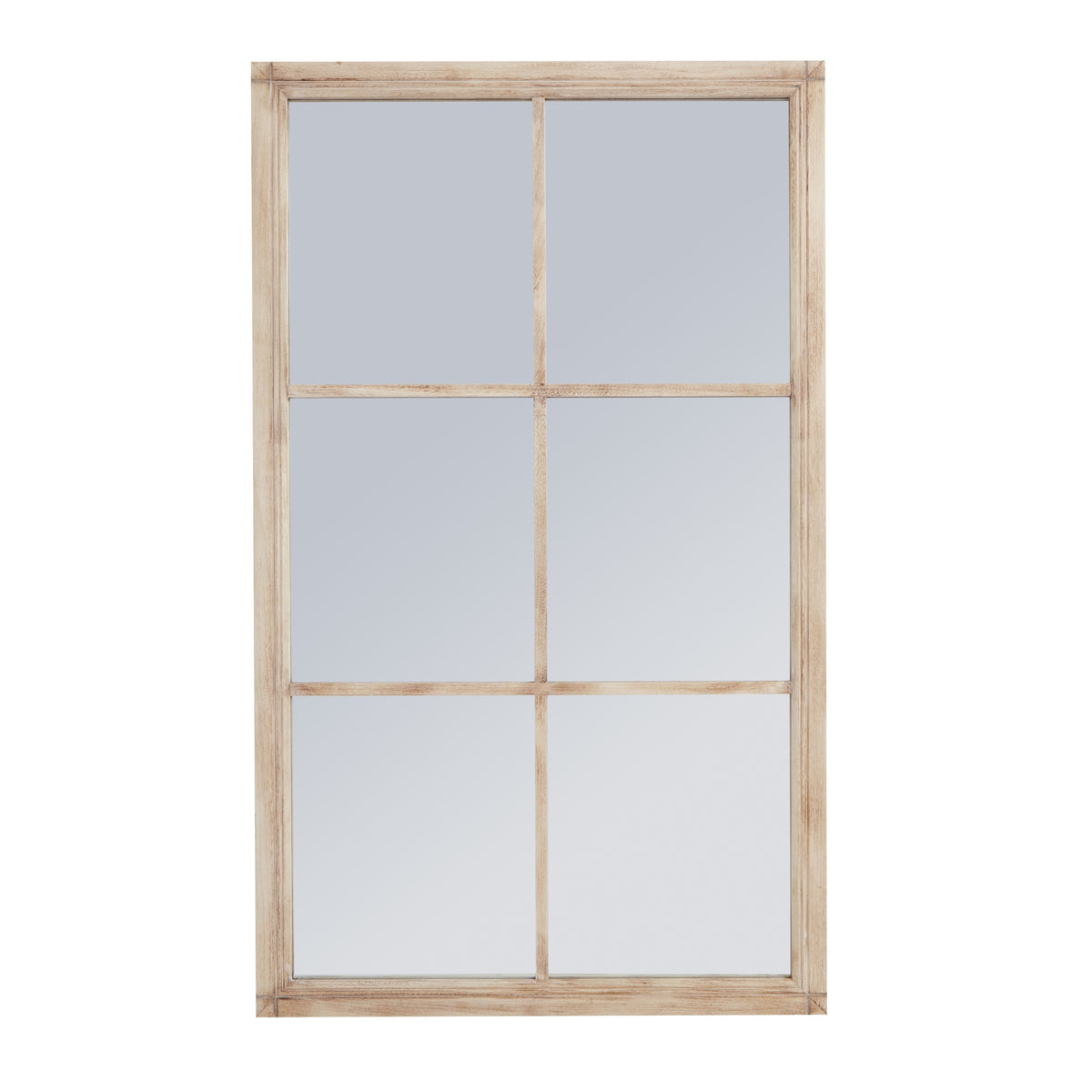 Washed Wood Large Window Mirror - image 1