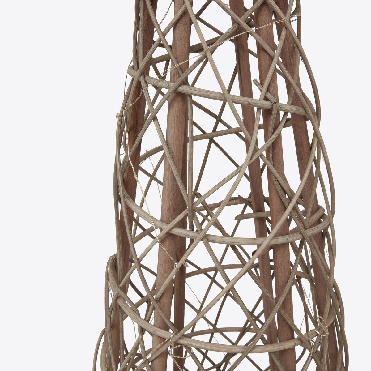 Small LED Wicker Christmas Tree With Star - image 3