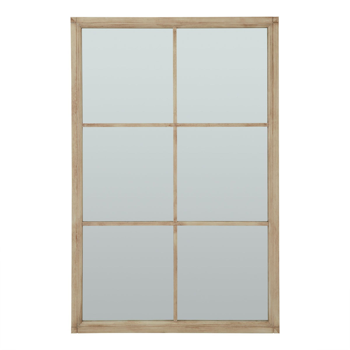 Washed Wood XL Window Mirror - image 1