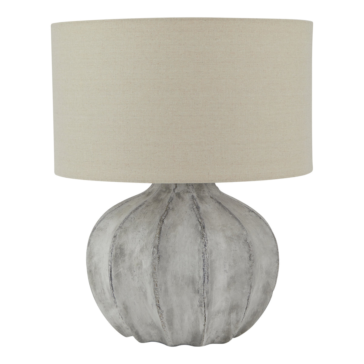 Darcy Antique White Flute Lamp - image 2