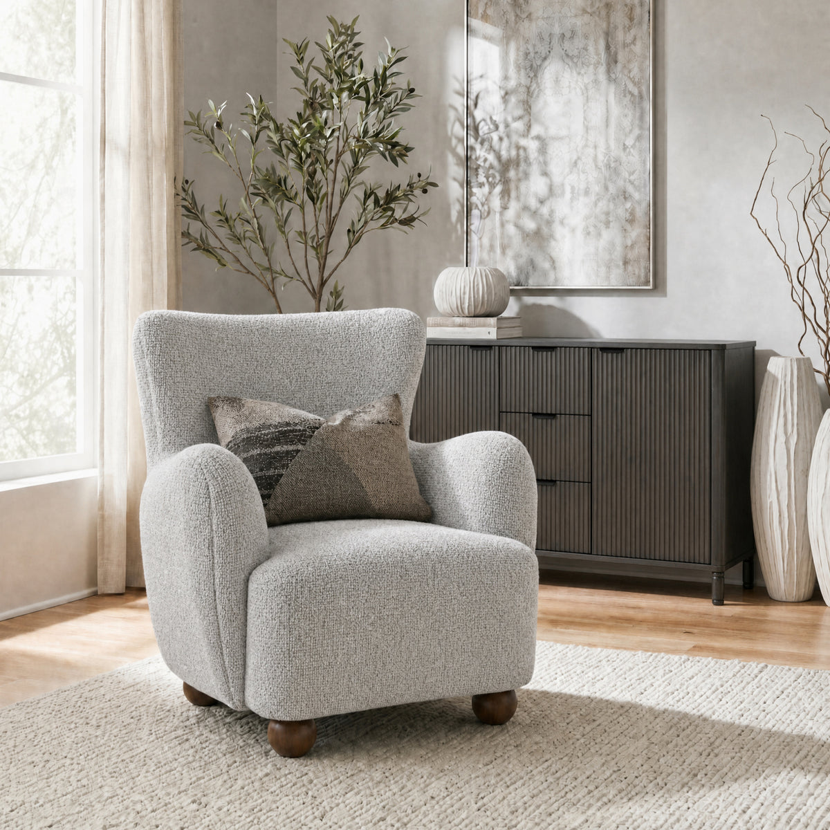 Greige Hui Large Arm Chair - image 1