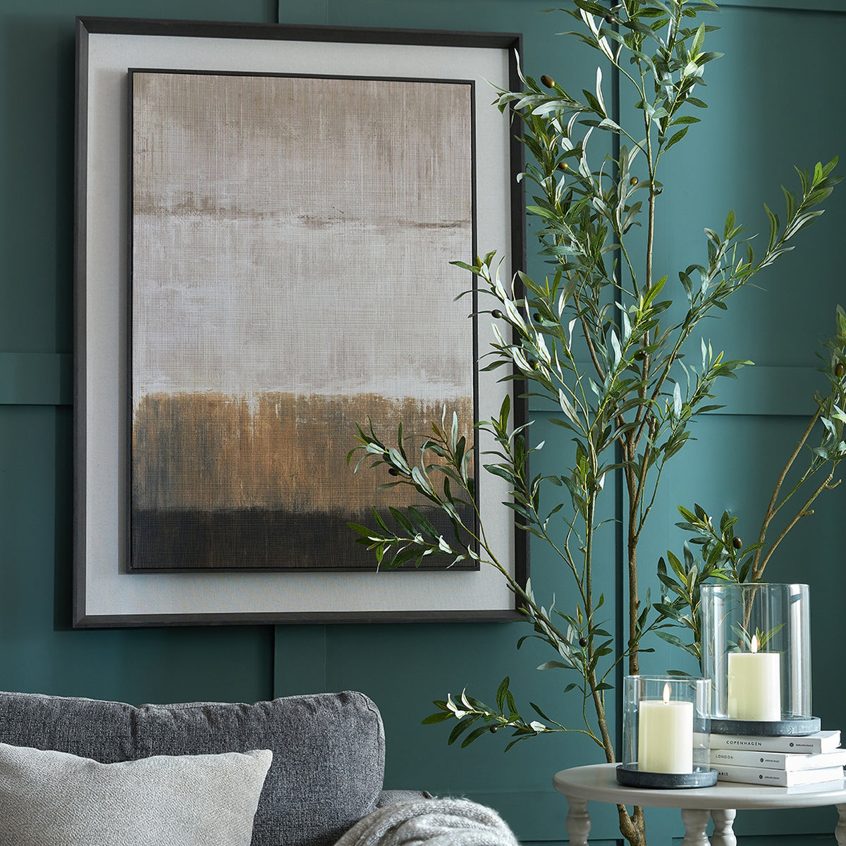 Extra Large Moderno Painting On Linen Mounted In Frame - image 4
