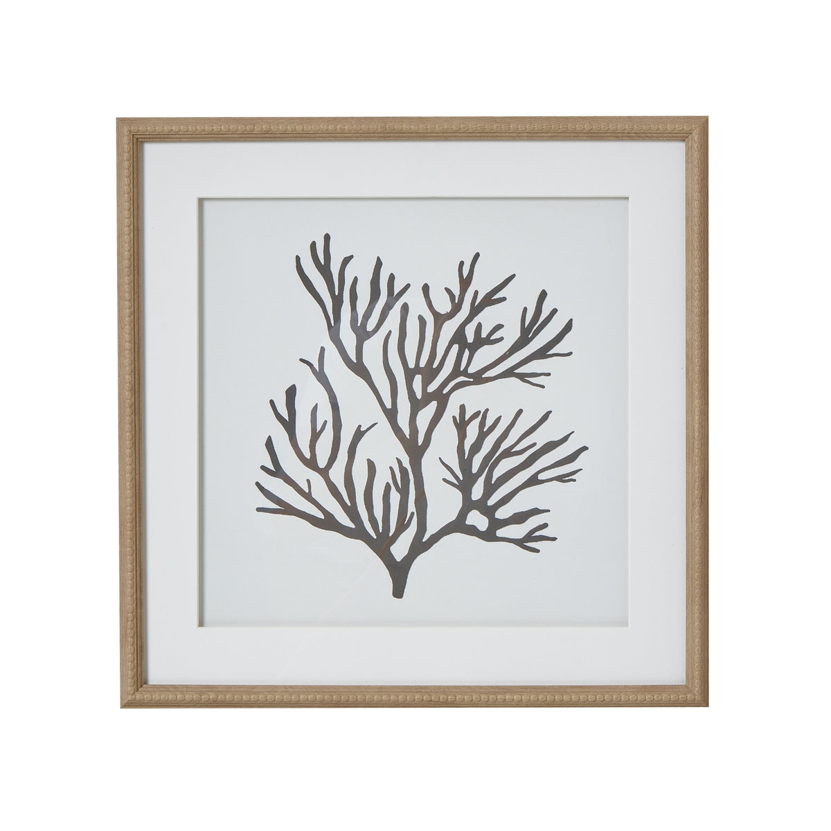 Reef Coral Art Mounted In Beaded Frame - image 1