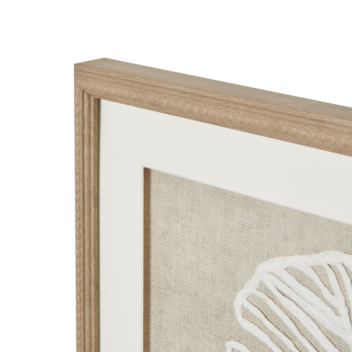 Large Plume White Feather Art Mounted In Beaded Frame - image 5