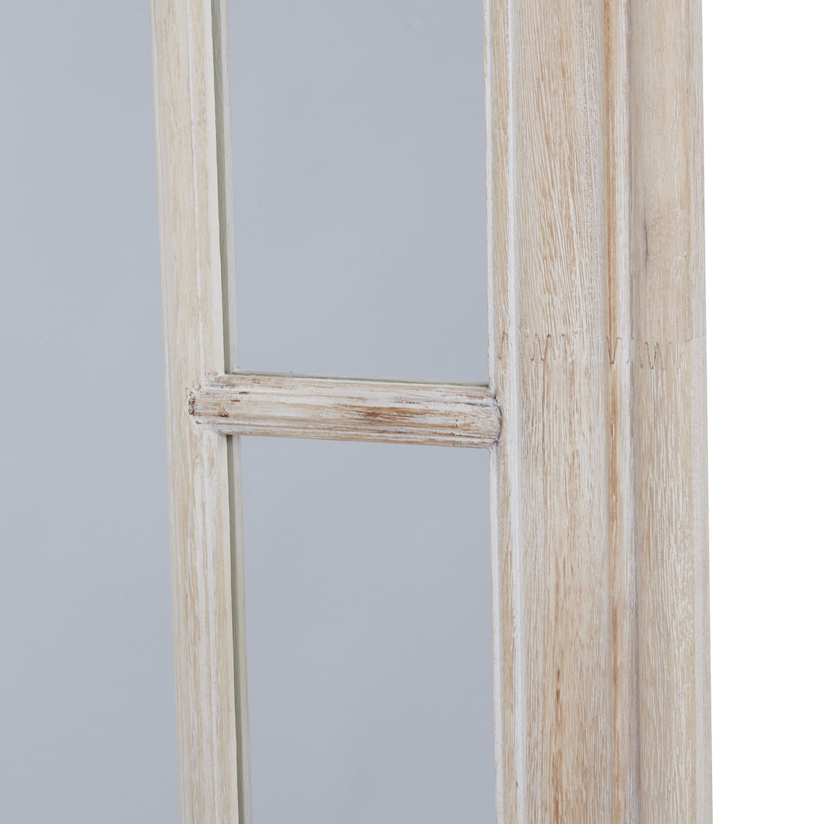 Large Washed Wood Framed Window Mirror - image 4
