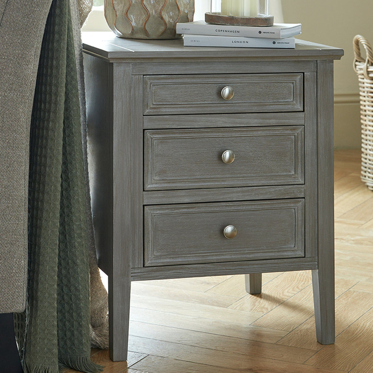 The Serene Collection Three Drawer Bedside Table - image 5
