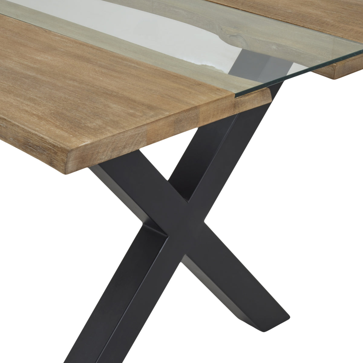 Live Edge Collection Light Acacia River Dining Table - image 3