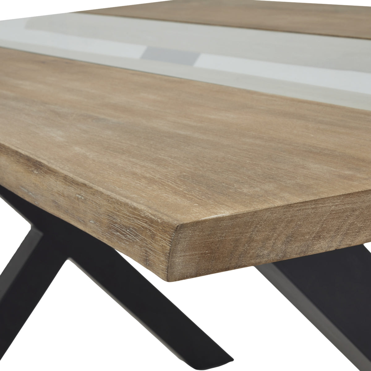 Live Edge Collection Light Acacia River Dining Table - image 4