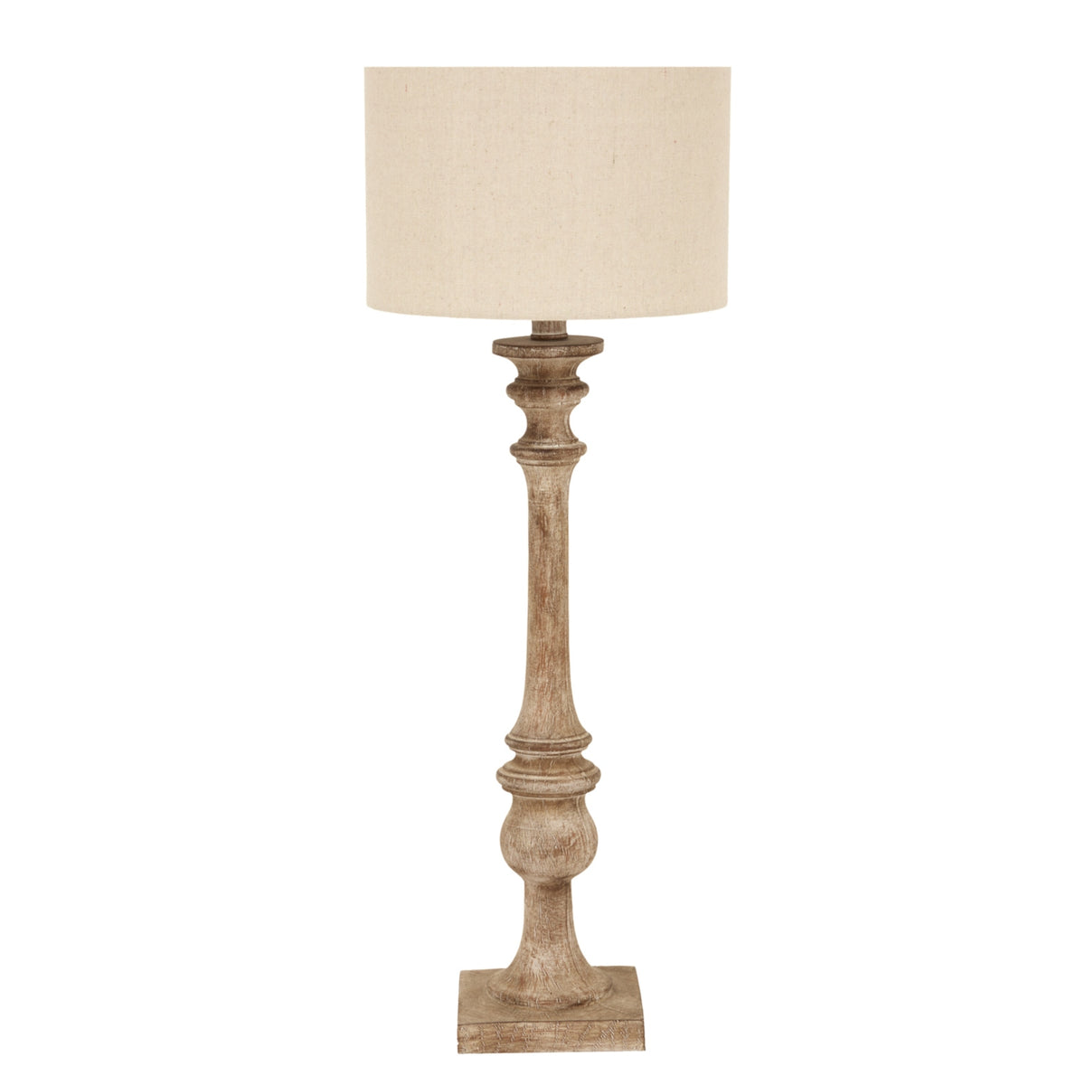 Pallido Candlestick Table Lamp With Linen Shade - image 5