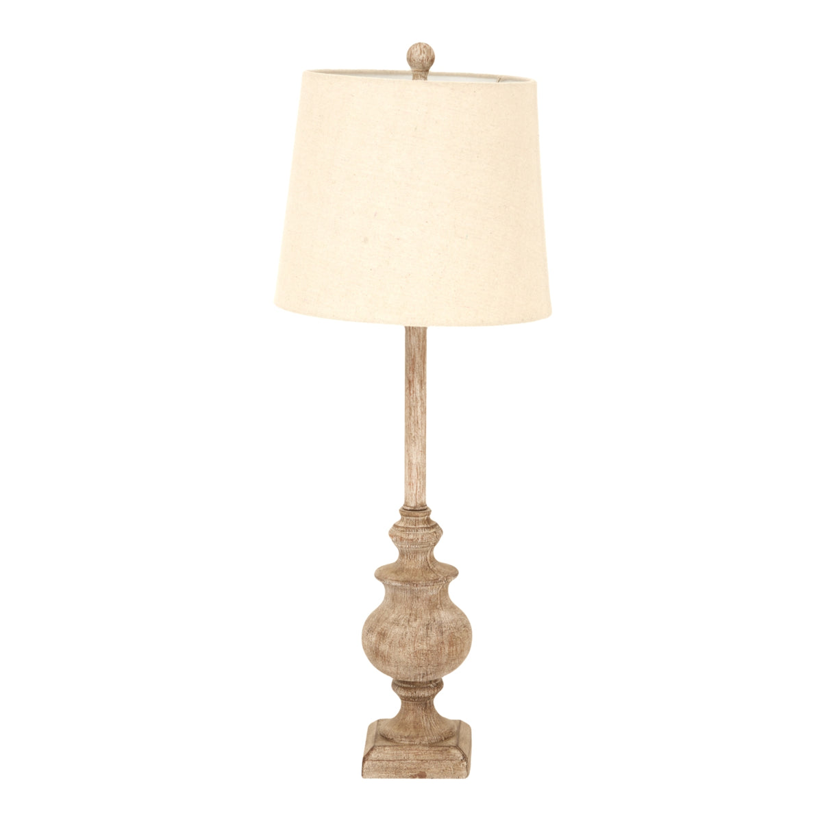 Chiaro Candlestick Table Lamp With Linen Shade - image 1