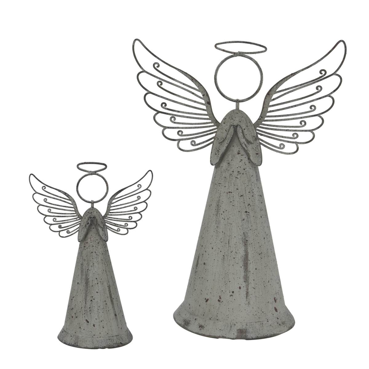 Large Rustic Metal Standing Angel - image 3