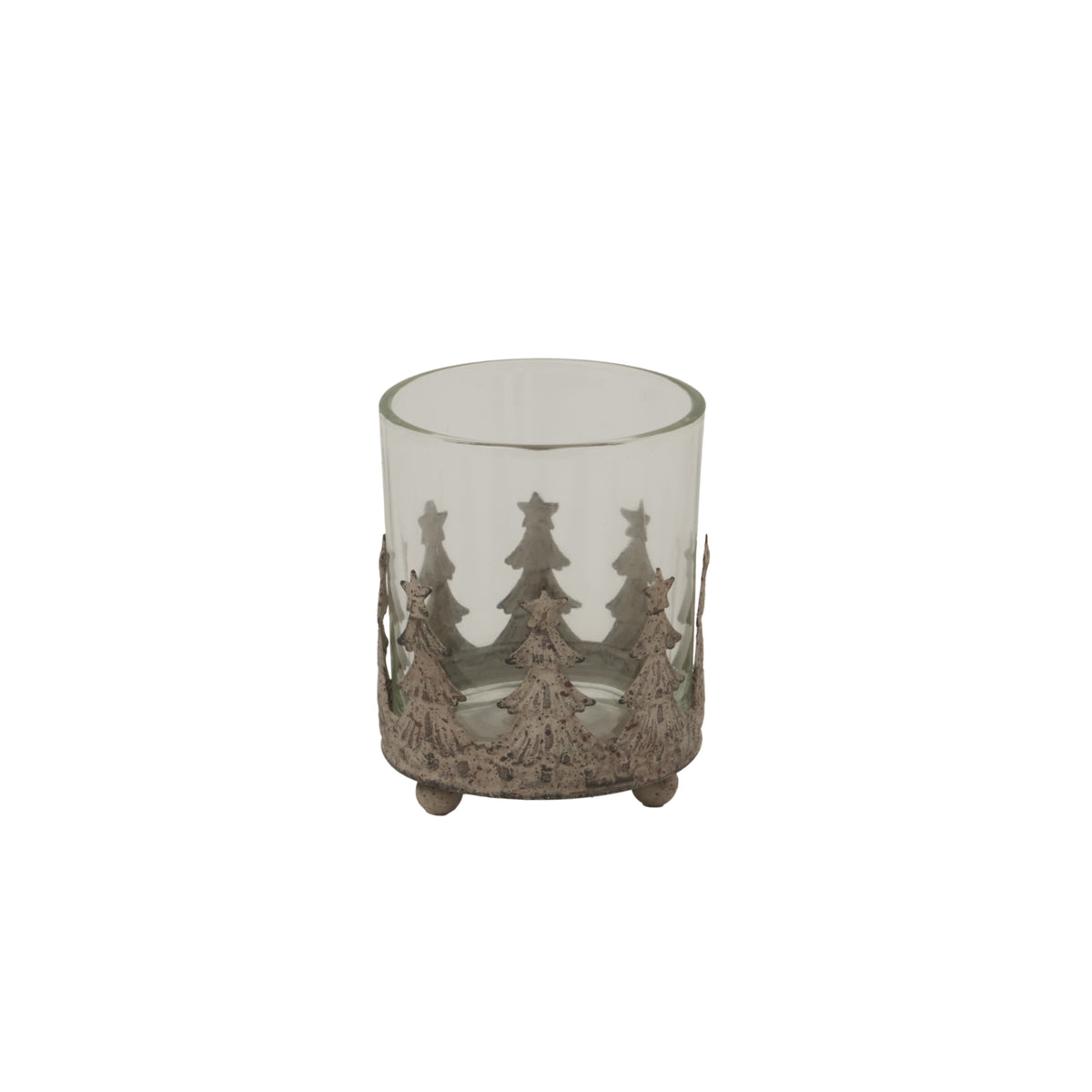Rustic Glass Candle Holder - image 1
