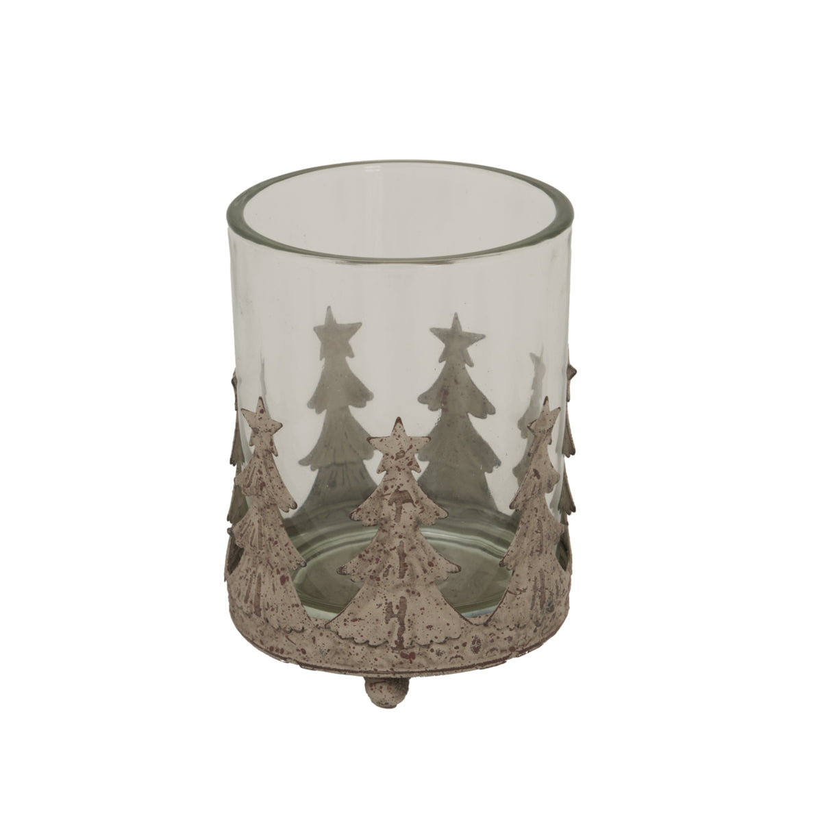 Large Rustic Glass Candle Holder - image 2