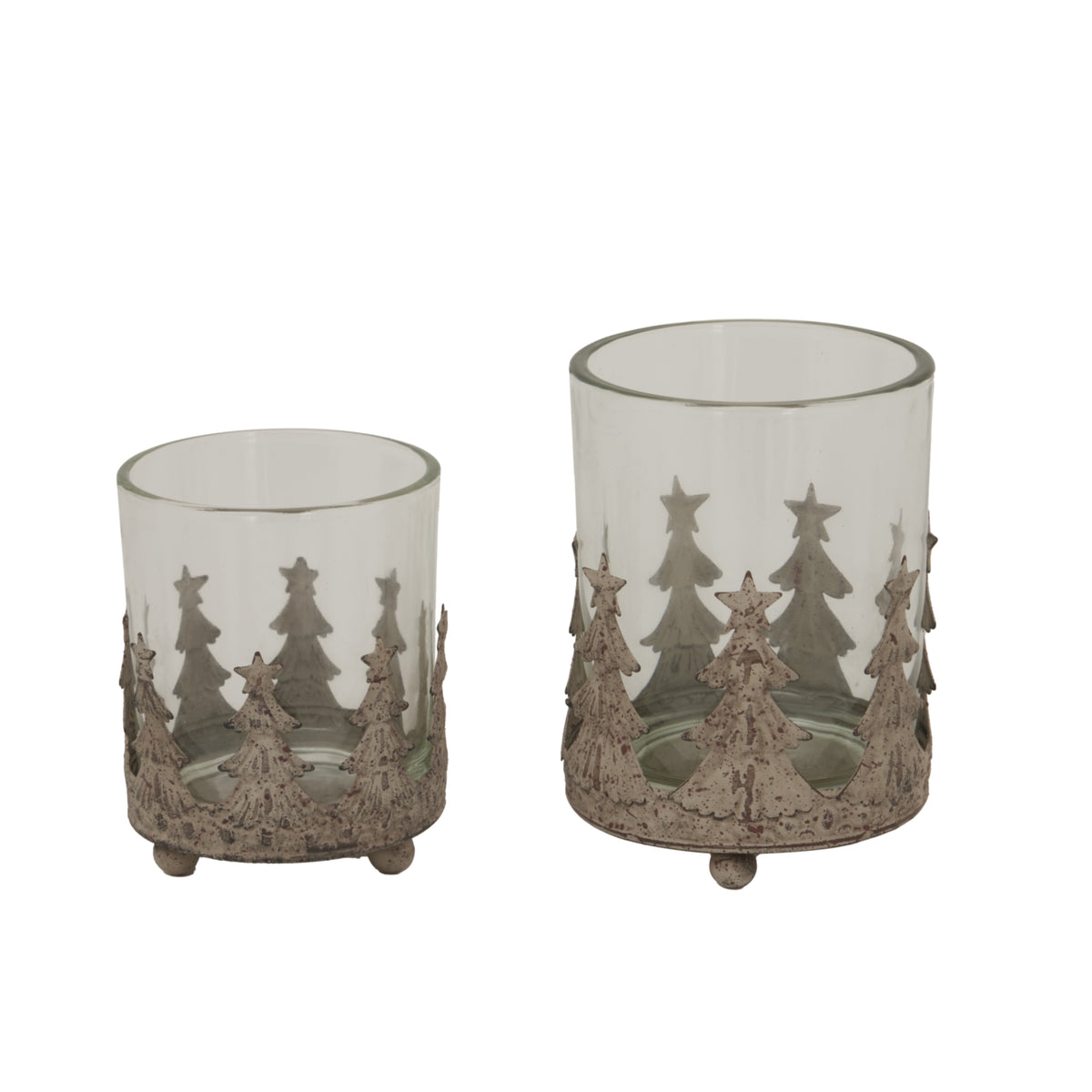 Large Rustic Glass Candle Holder - image 3