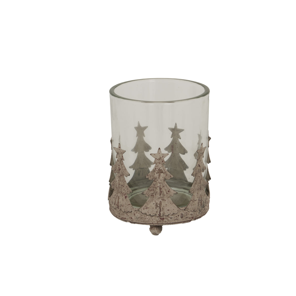 Large Rustic Glass Candle Holder - image 1
