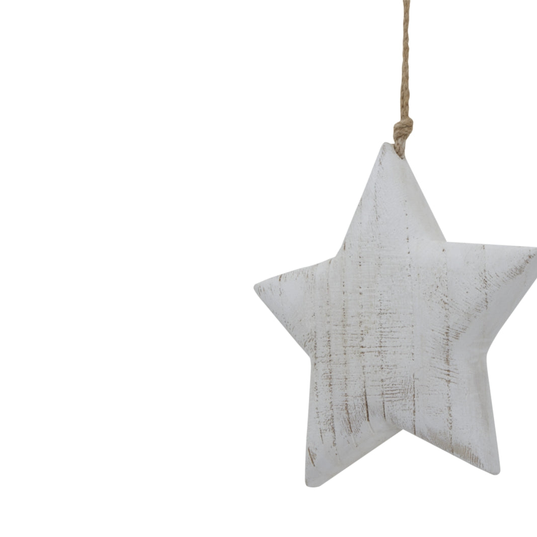 Large Whitewashed Rustic Hanging Star - image 2