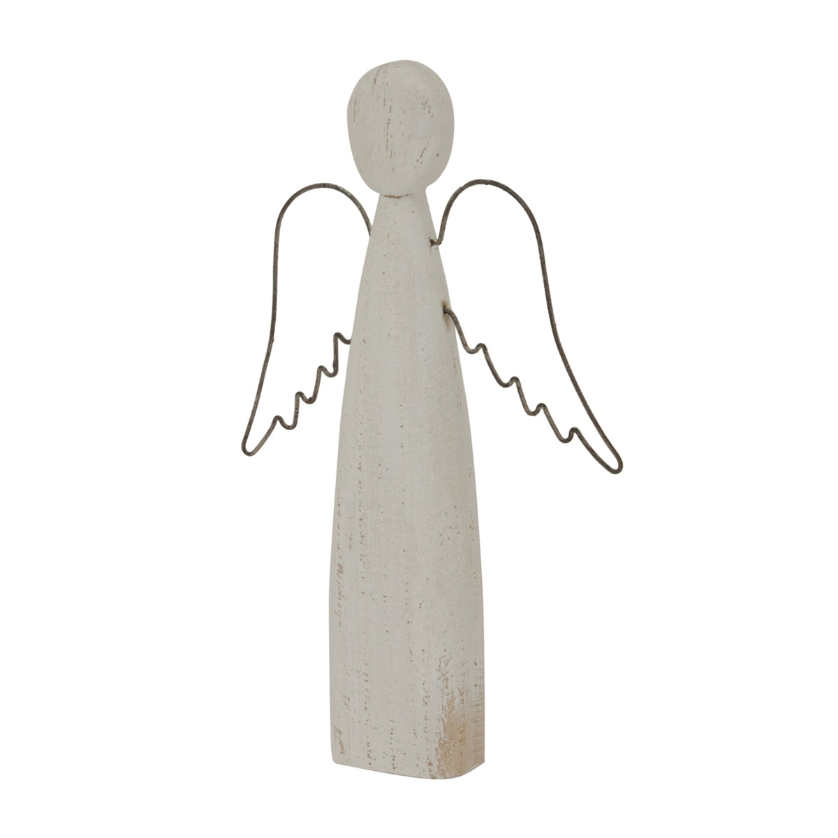 Whitewashed Rustic Standing Angel - image 2