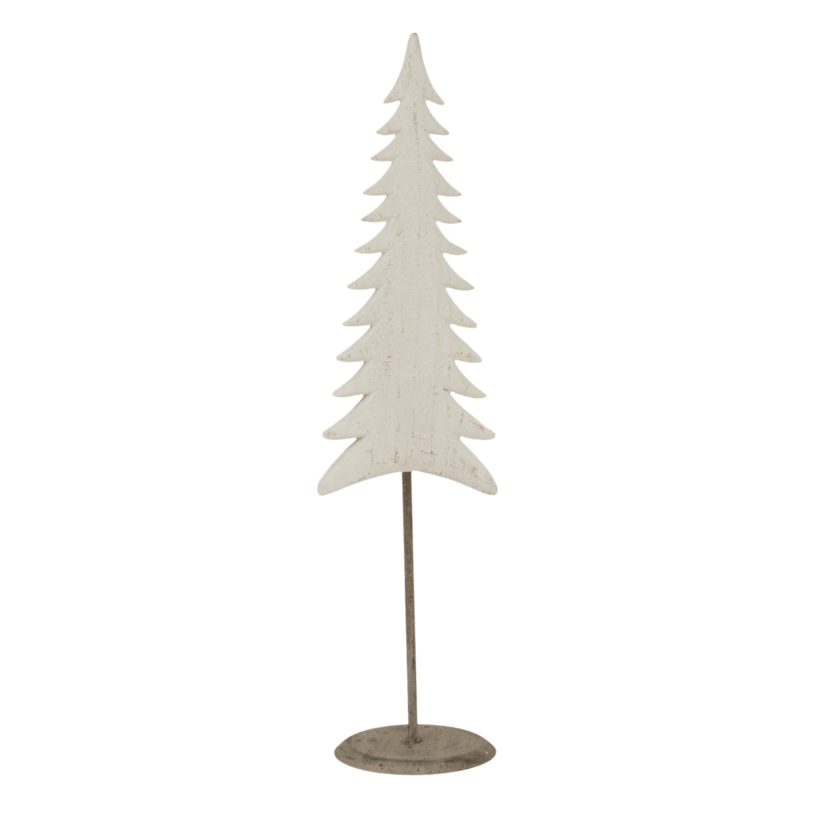 Medium Whitewashed Tall Tree On Stand - image 1