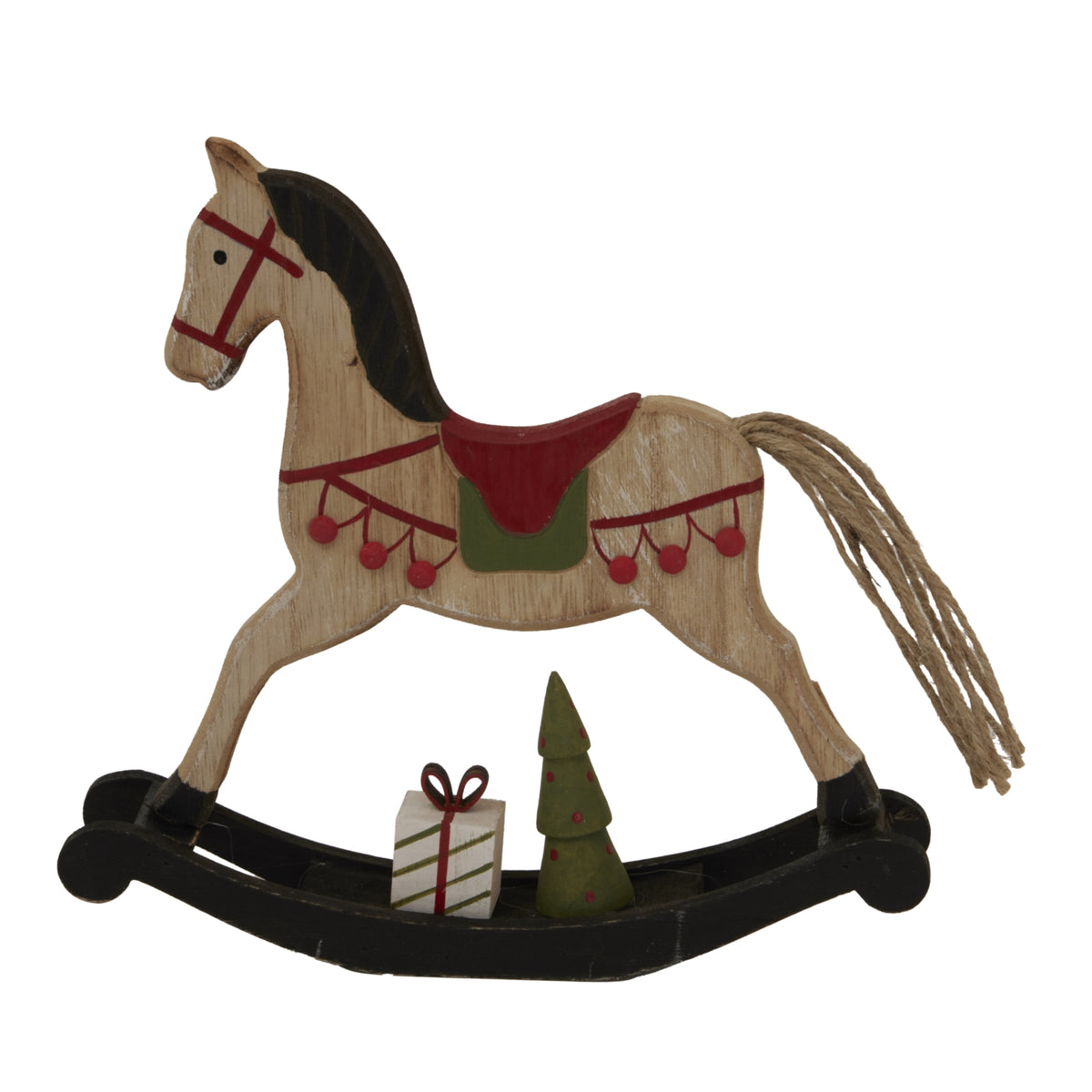 Rustic Decorated Rocking Horse - image 1