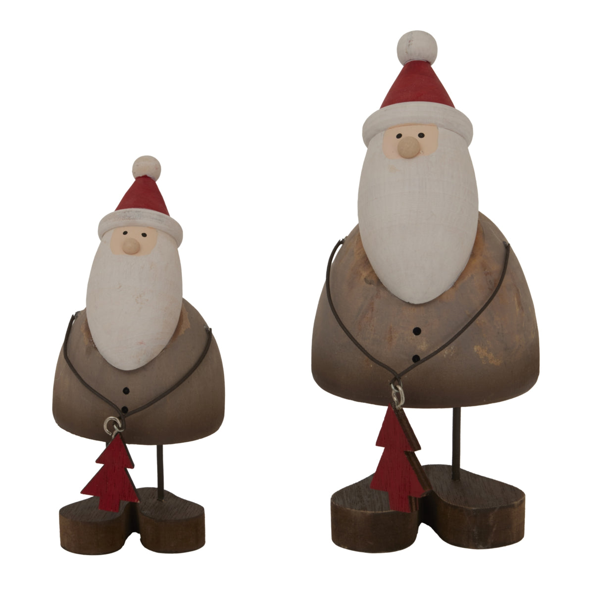 Rustic Santa With Tree Decoration - image 3