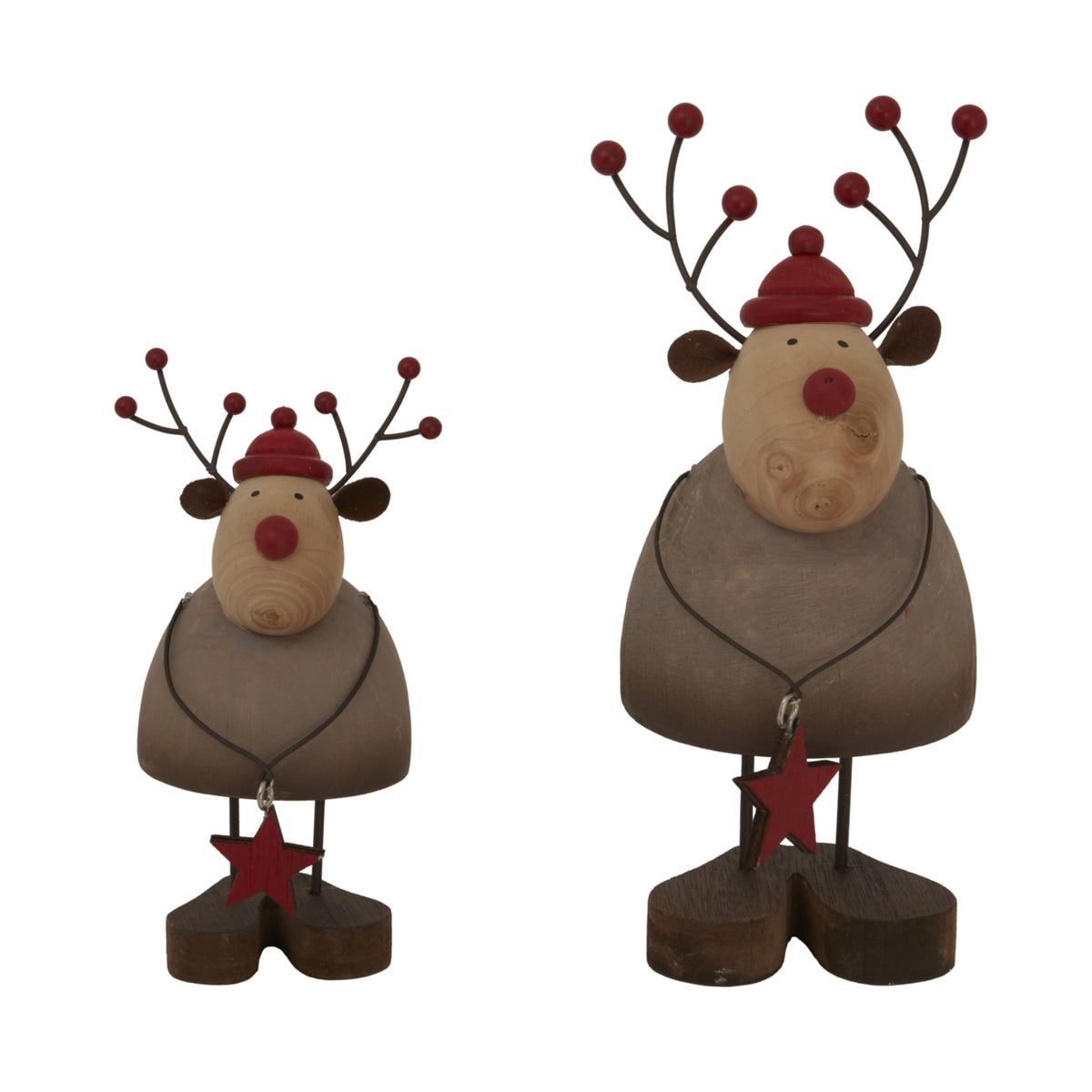 Rustic Reindeer With Star Decoration - image 3
