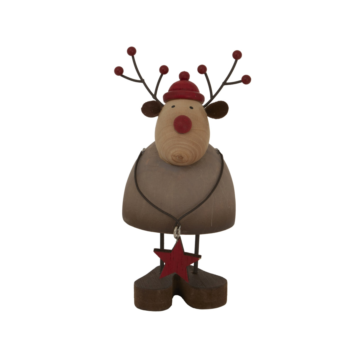 Rustic Reindeer With Star Decoration - image 1