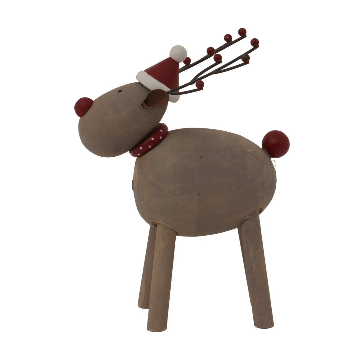Large Rustic Rudolf With Hat - image 3