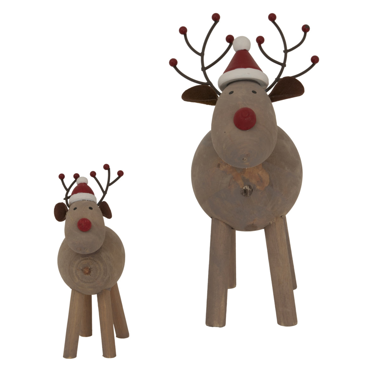 Large Rustic Rudolf With Hat - image 4