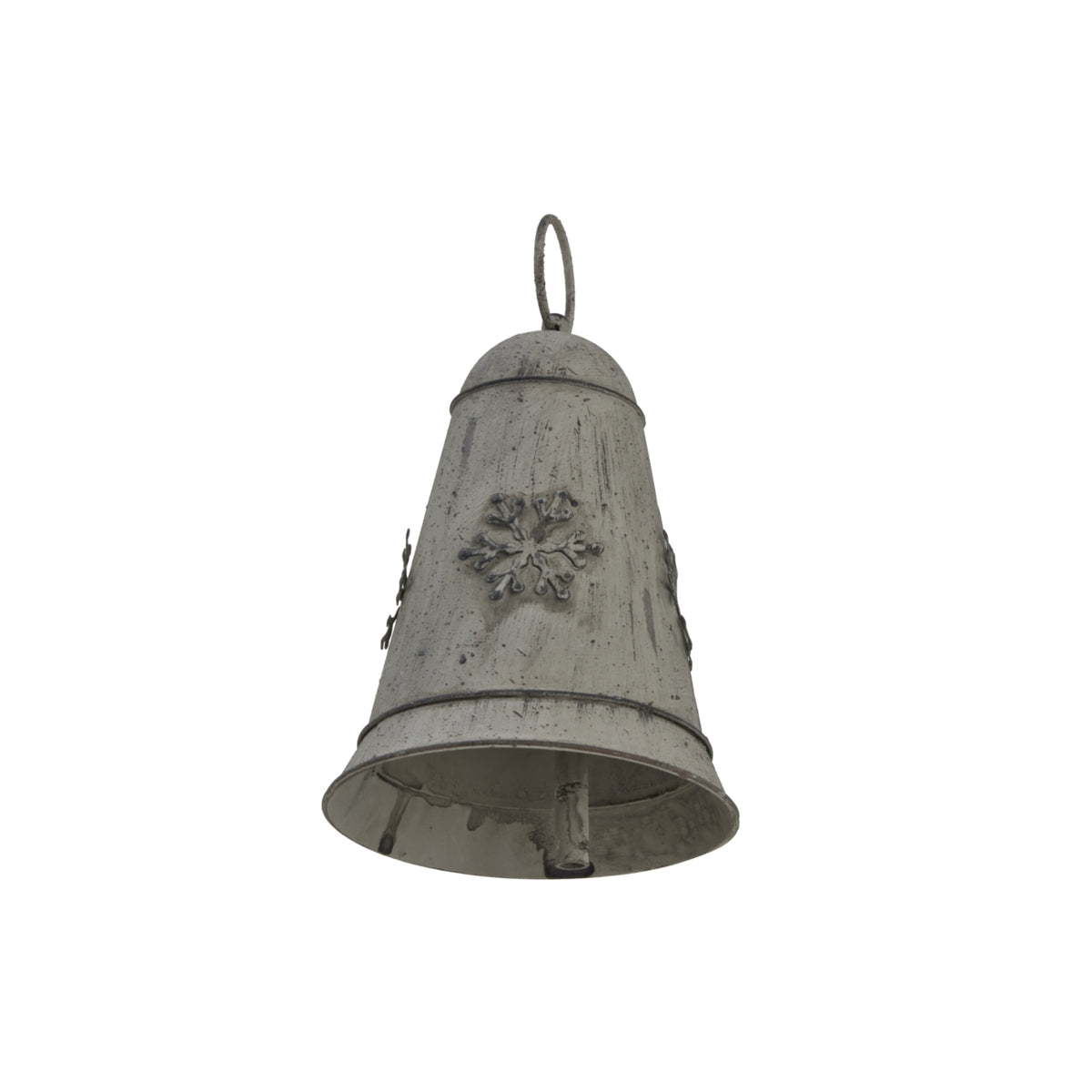 Rustic Metal Hanging Bell With Snowflake - image 2