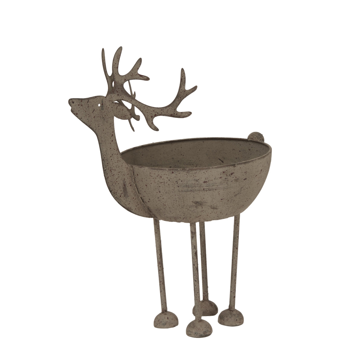 Large Rustic Metal Reindeer Bowl - image 2