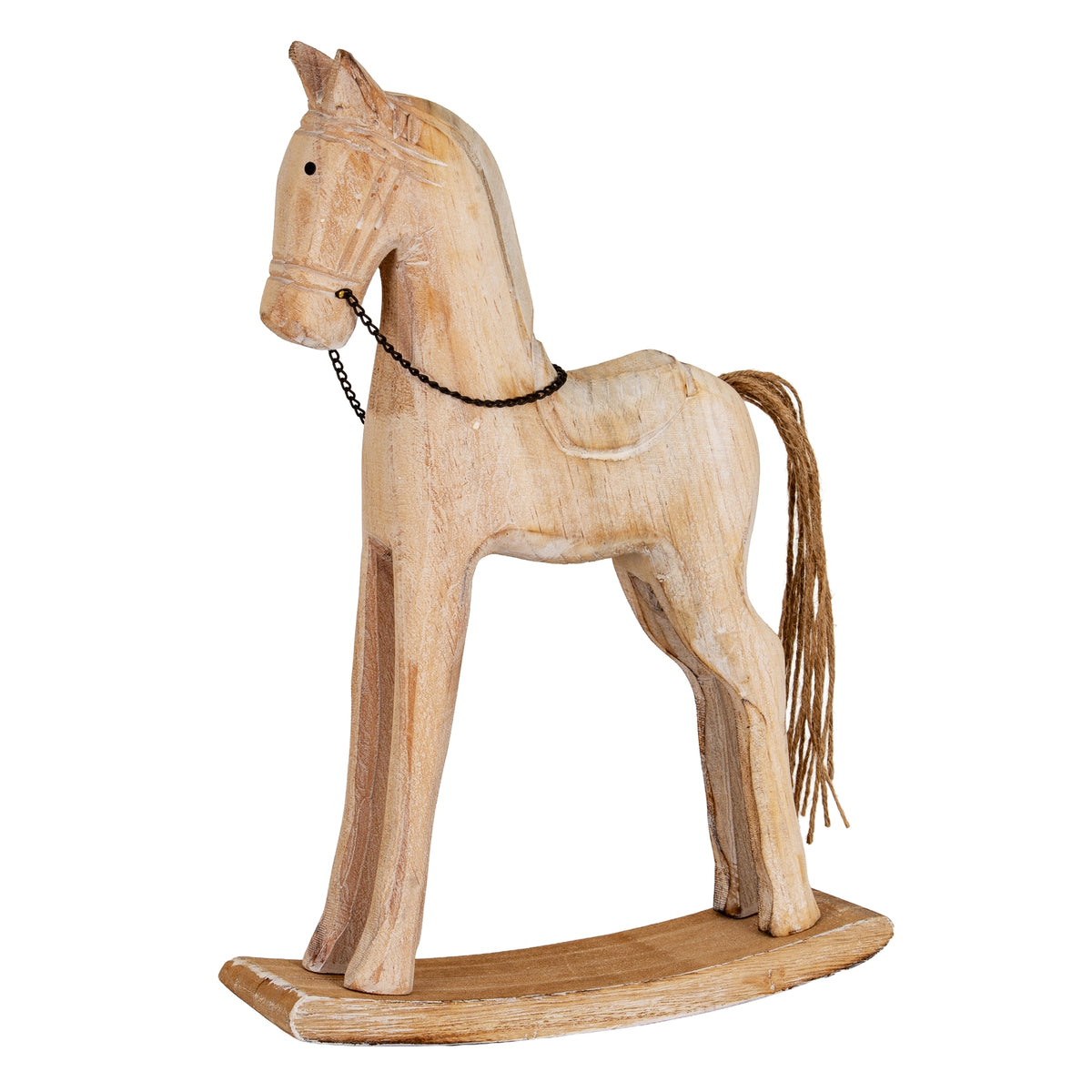 Large Natural Rustic Rocking Horse - image 1
