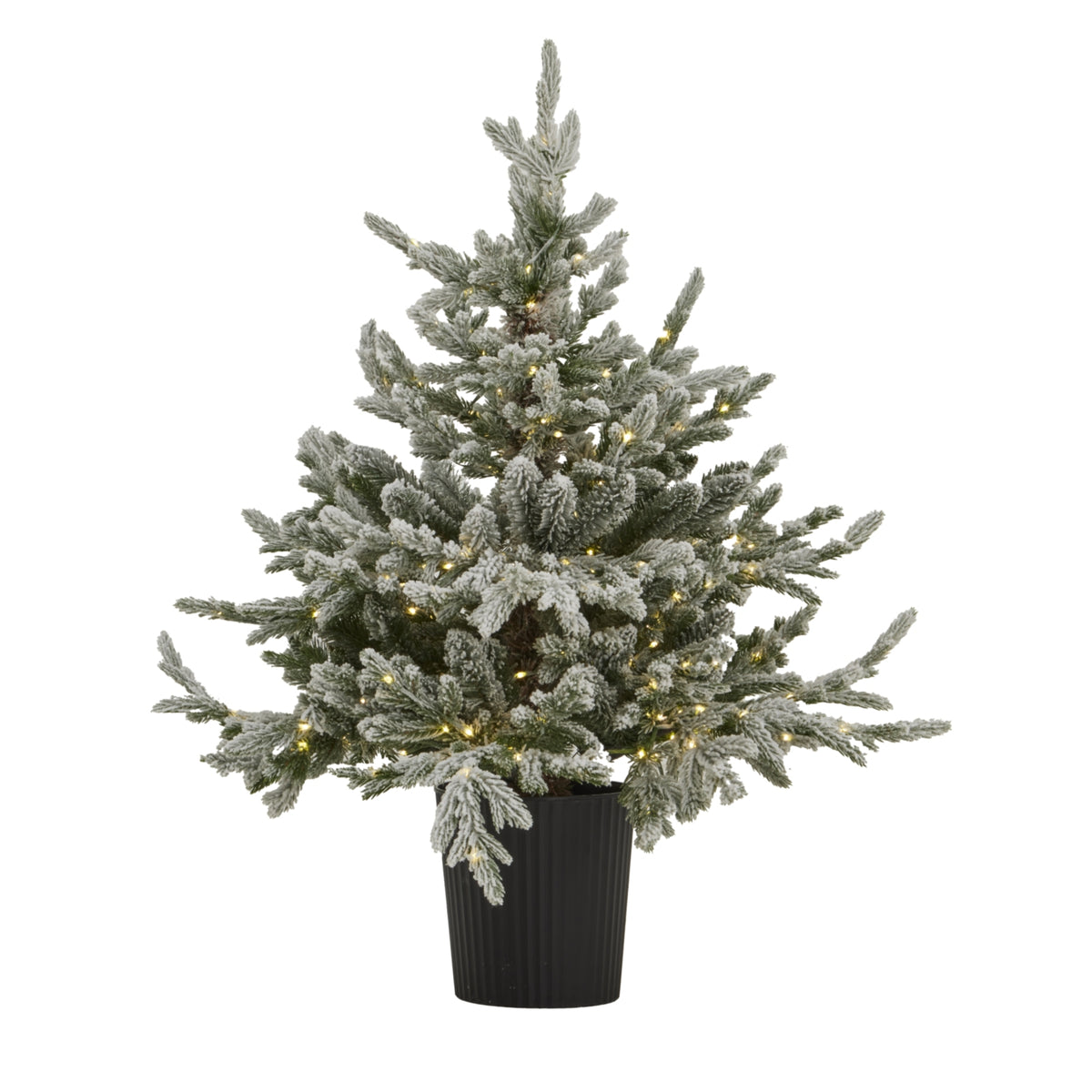 Snowy Forest Fir Pre-Lit Led 300L Christmas Tree In Pot - image 2