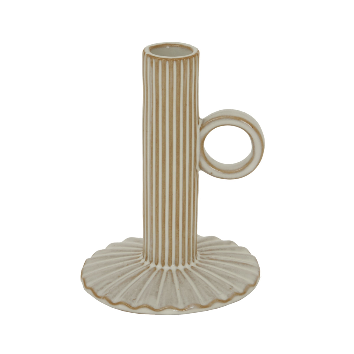 Alora Ceramic Taper Candle Holder With Handle - image 1
