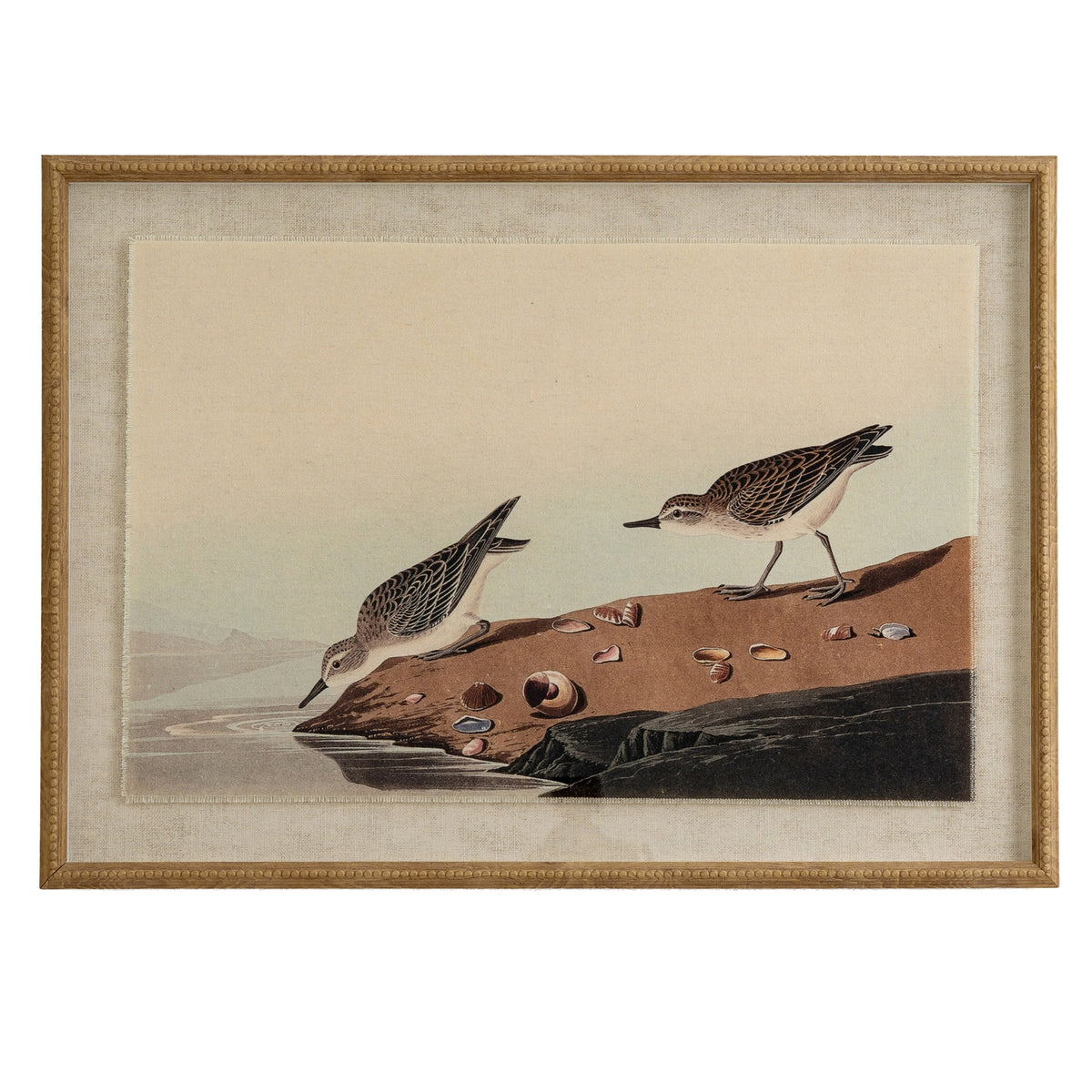Flora & Fauna Collection Stints On Linen In Beaded Frame - image 1