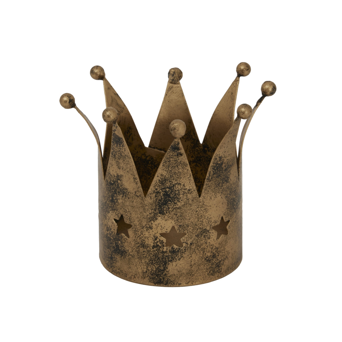 Antique Gold Crown Tealight Holder - image 1
