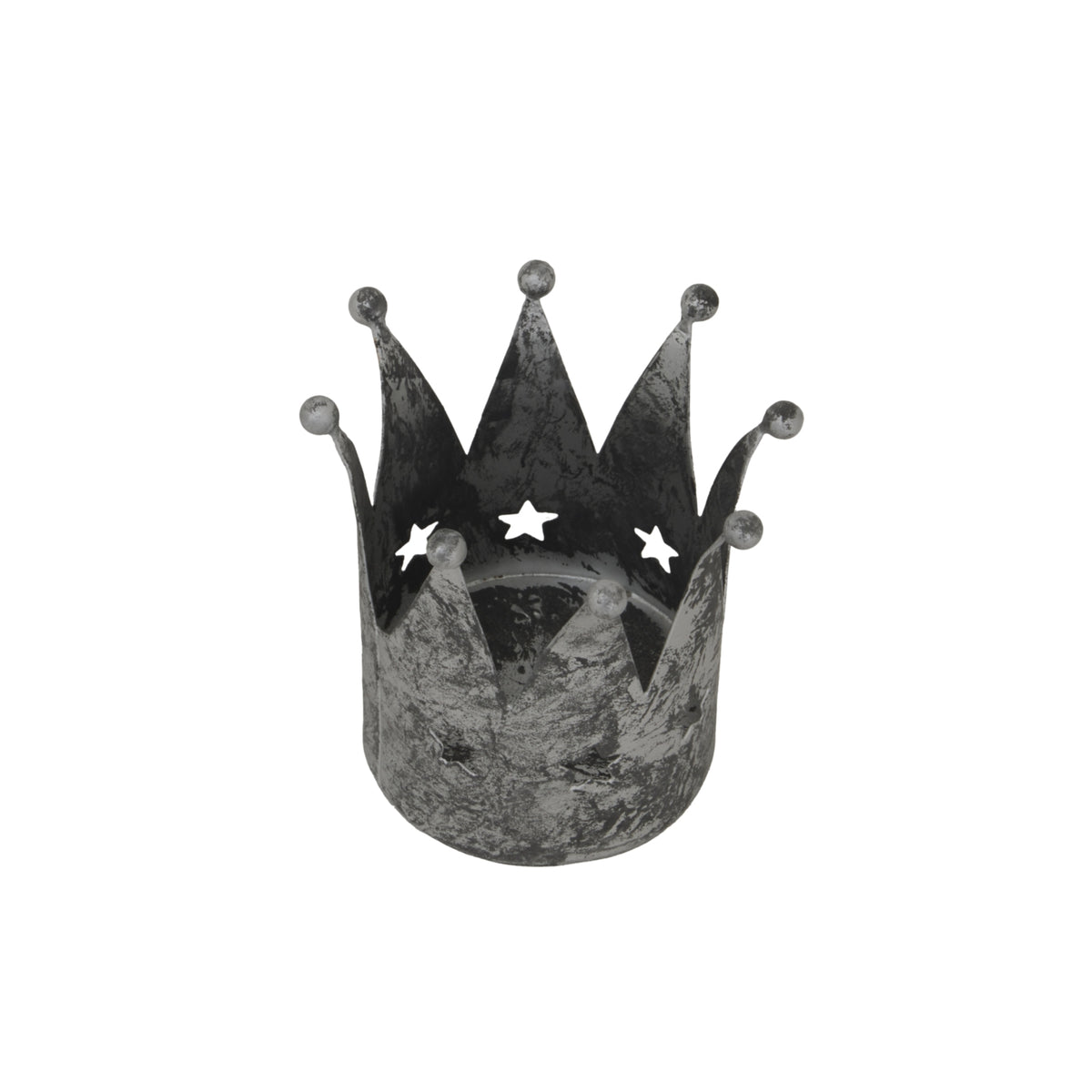 Antique Silver Crown Tealight Holder - image 2