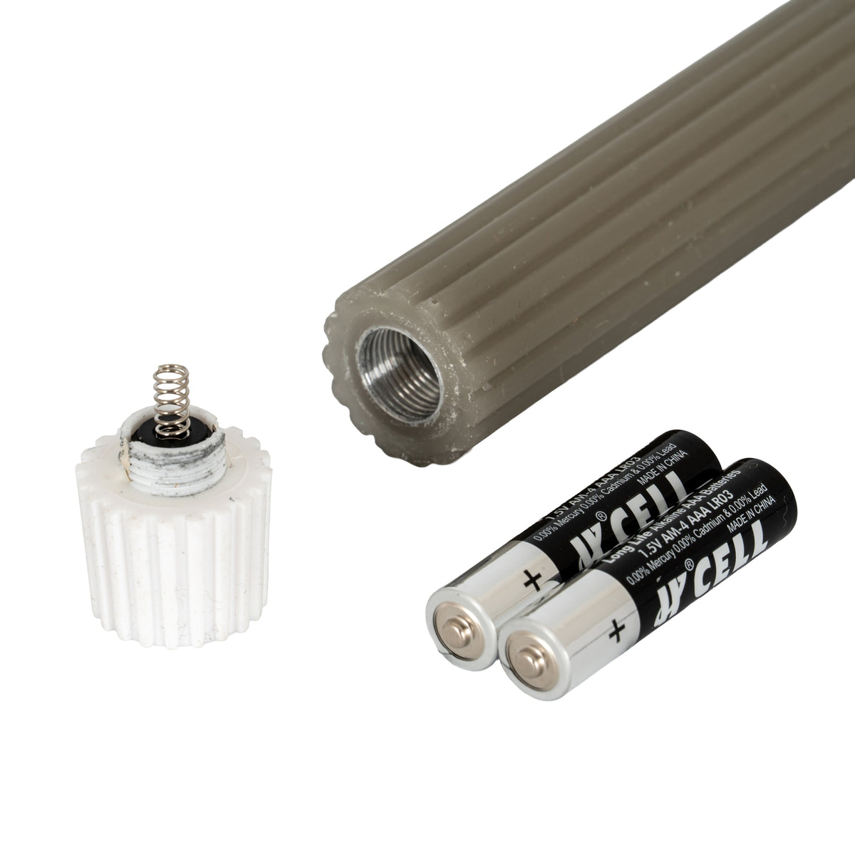 Luxe Collection Natural Glow Grey  Ribbed Taper Candles - image 3