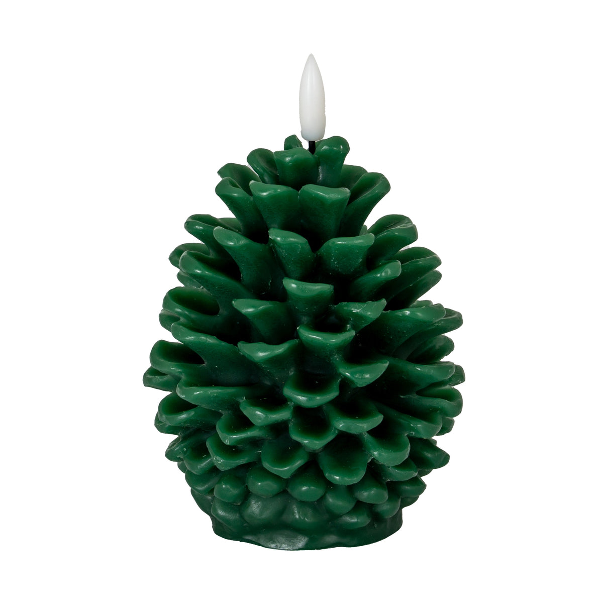 Luxe Collection Natural Glow Green Pinecone LED Wax Candle - image 1