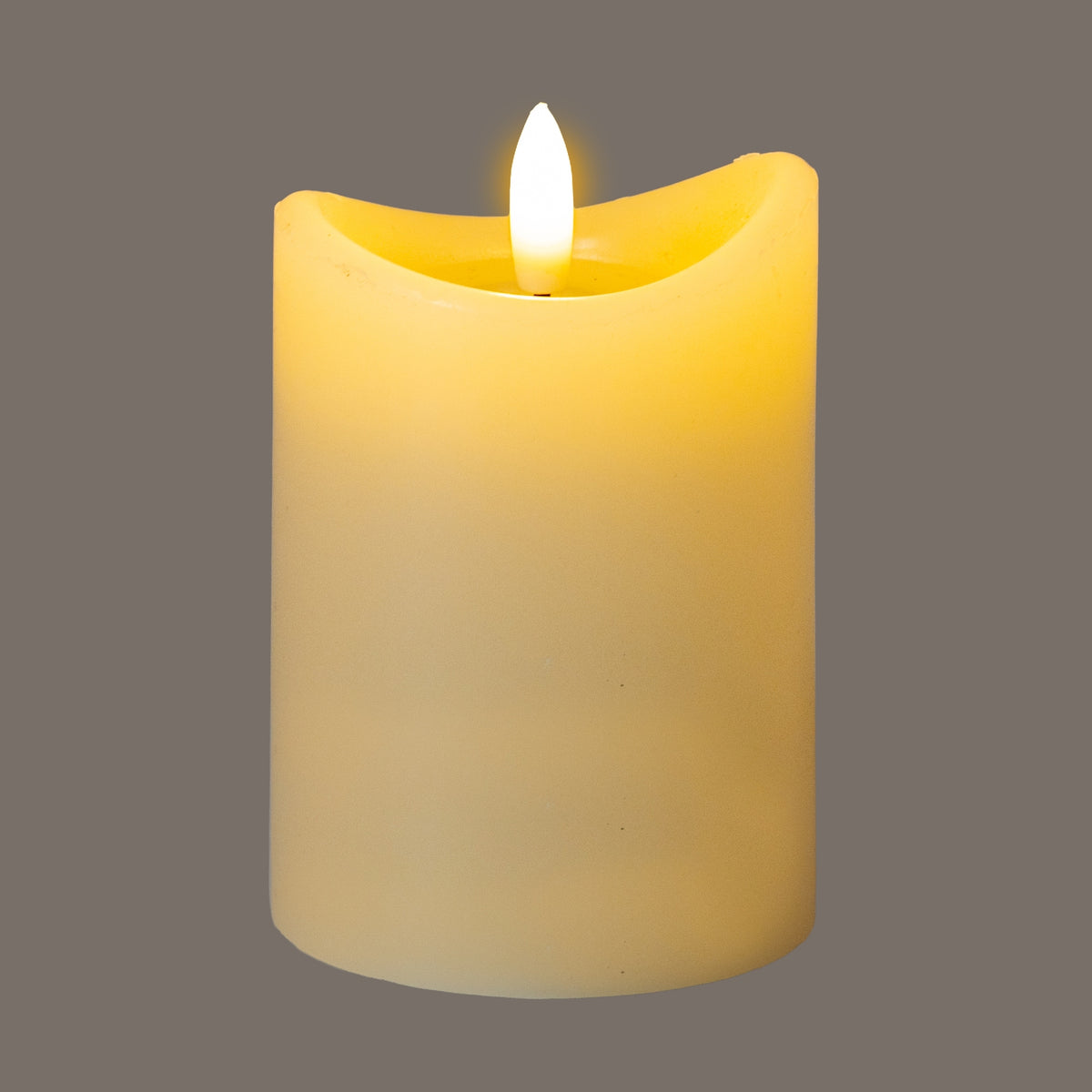 Luxe Collection Natural Glow 2.75x4 Cream Melted LED Candle - image 2
