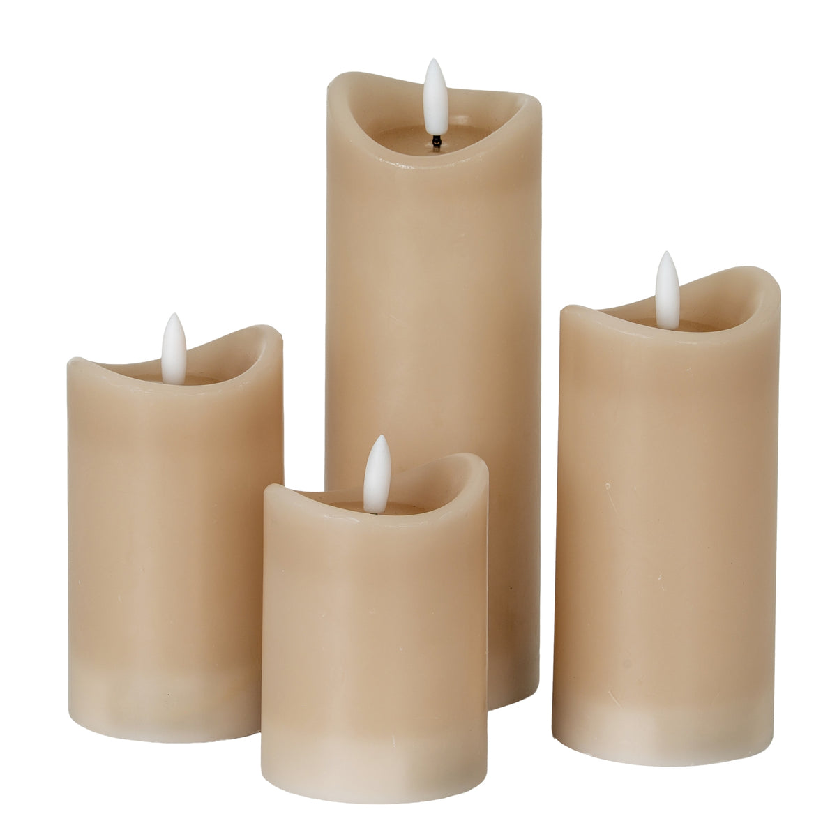 Luxe Collection Natural Glow 2.75x4 Taupe Melted LED Candle - image 3