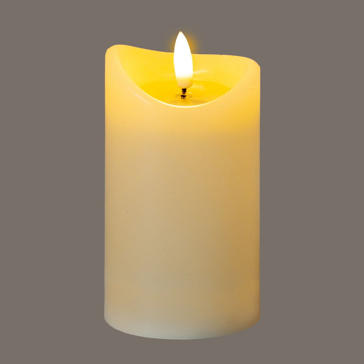 Luxe Collection Natural Glow 2.75x5 Cream Melted LED Candle - image 2