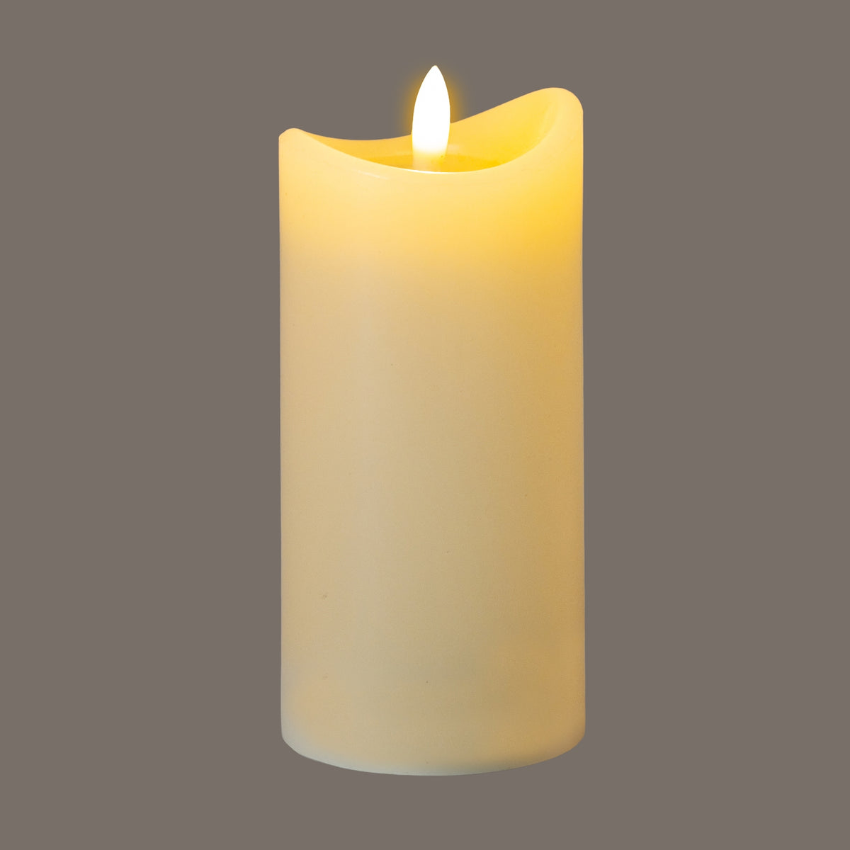 Luxe Collection Natural Glow 2.75x6 Cream Melted LED Candle - image 2