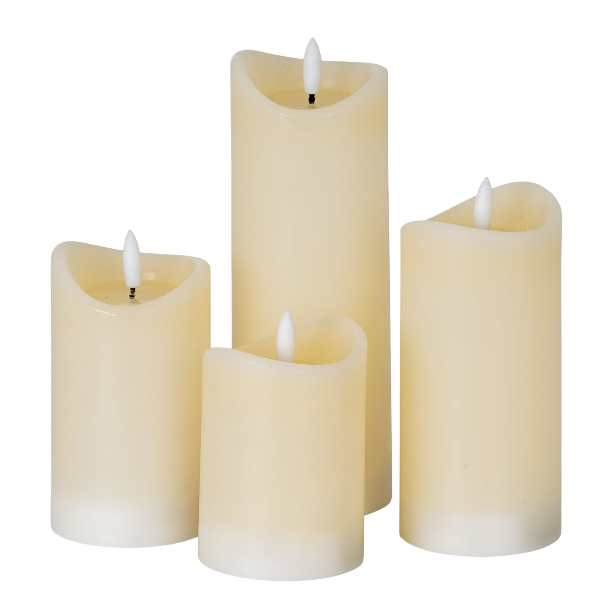 Luxe Collection Natural Glow 2.75x6 Cream Melted LED Candle - image 3