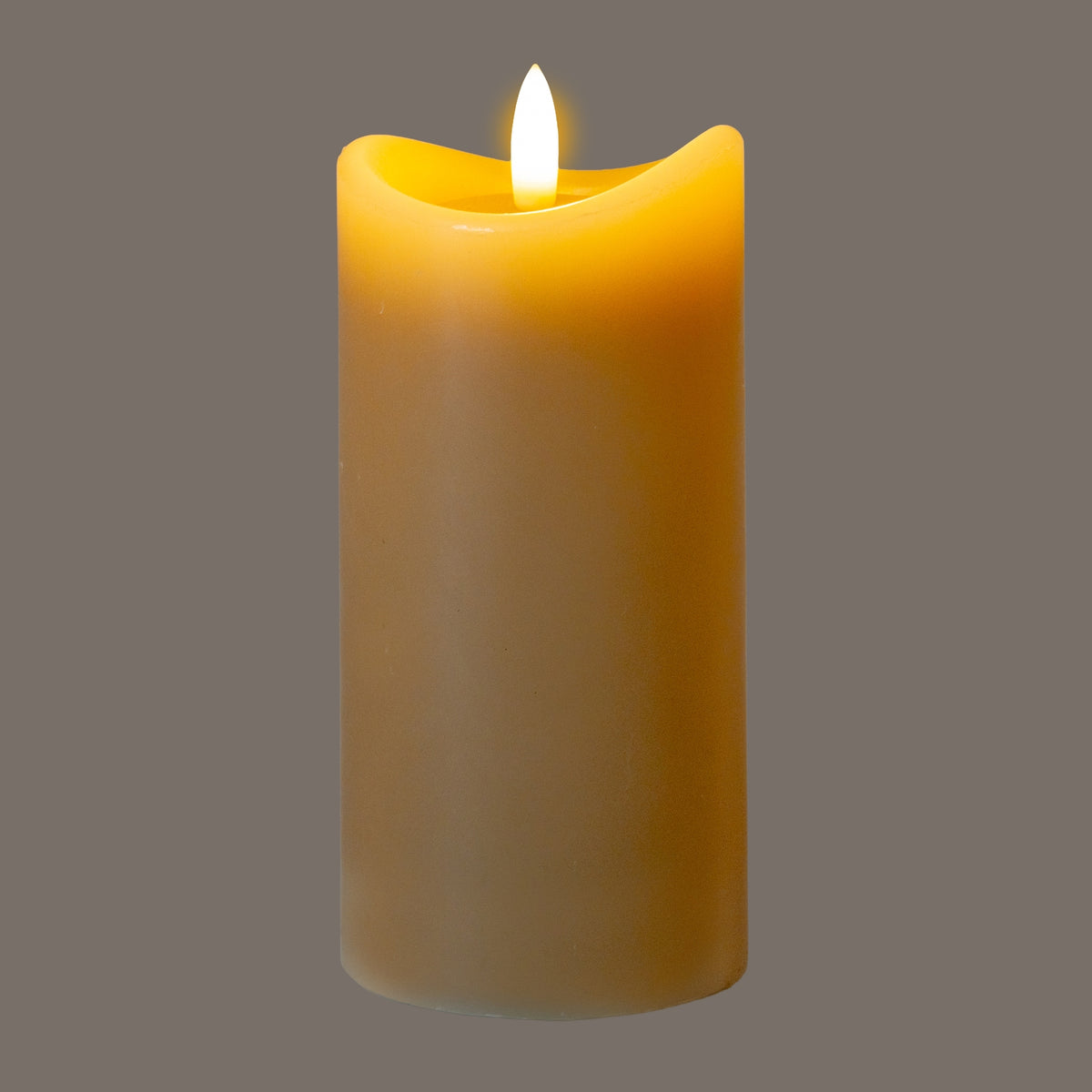 Luxe Collection Natural Glow 2.75x6 Taupe Melted LED Candle - image 2