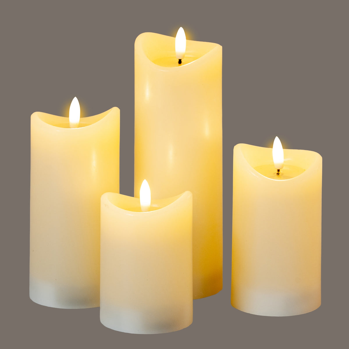 Luxe Collection Natural Glow 2.75x8 Cream Melted LED Candle - image 4